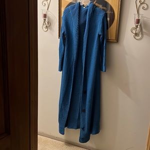 Long sweater jacket.  Great for those cold days